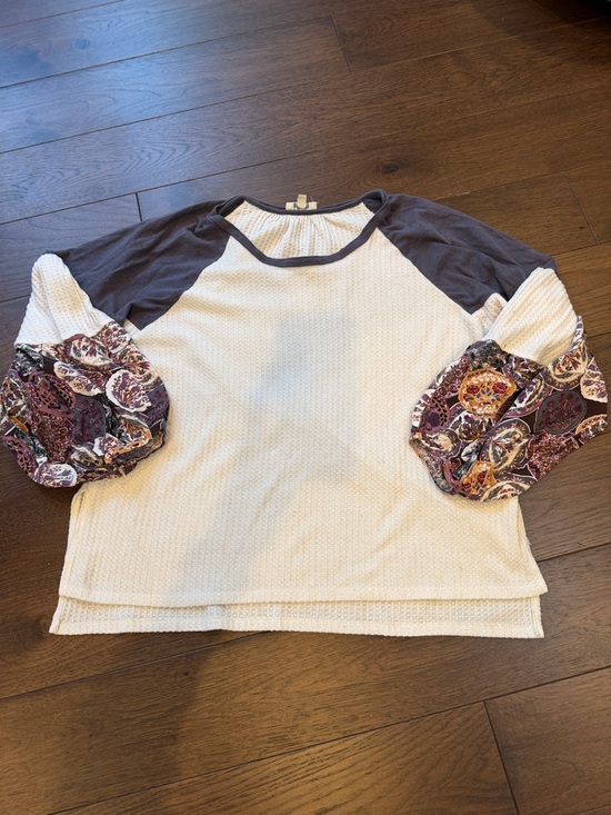 Umgee Tops - Umgee Waffle Knit Top Sleeves - Small - C33-012